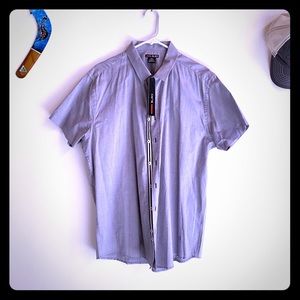 CASTRO BLACK Grey Short Sleeved Button Shirt XXL